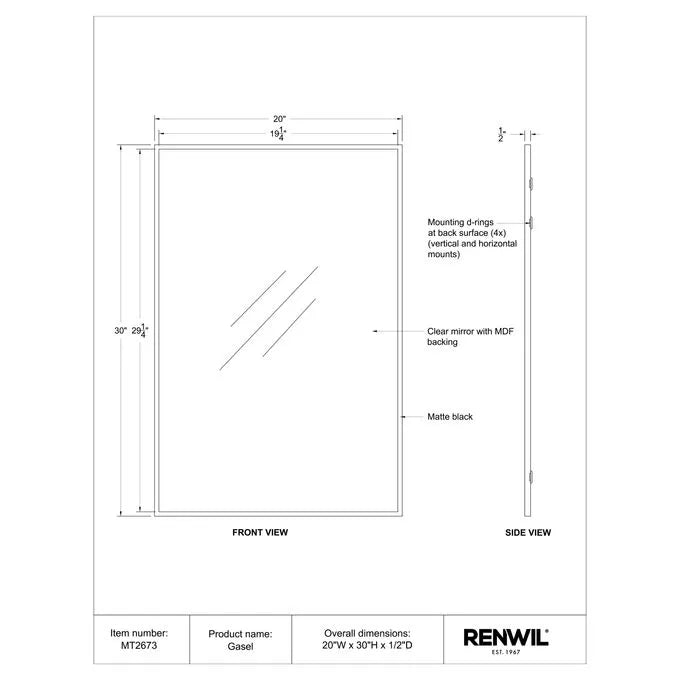 RENWIL GASEL  MIRROR MT2673