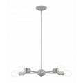 LIVEX LIGHTING Lansdale Chandelier Nordic Gray with Brushed Nickel Accents 46135-80