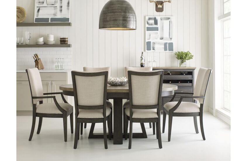 KINCAID PLANK ROAD HOWELL SIDE CHAIR CHARCOAL  SET OF TWO 706-622C