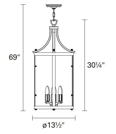 DVI LIGHTING NIAGARA 6 LIGHT FOYER SATIN NICKEL DVP4411SN