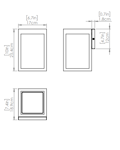 DVI LIGHTING BISHOP LED OUTDOOR 10" SCONCE DVP26971BK-HNC