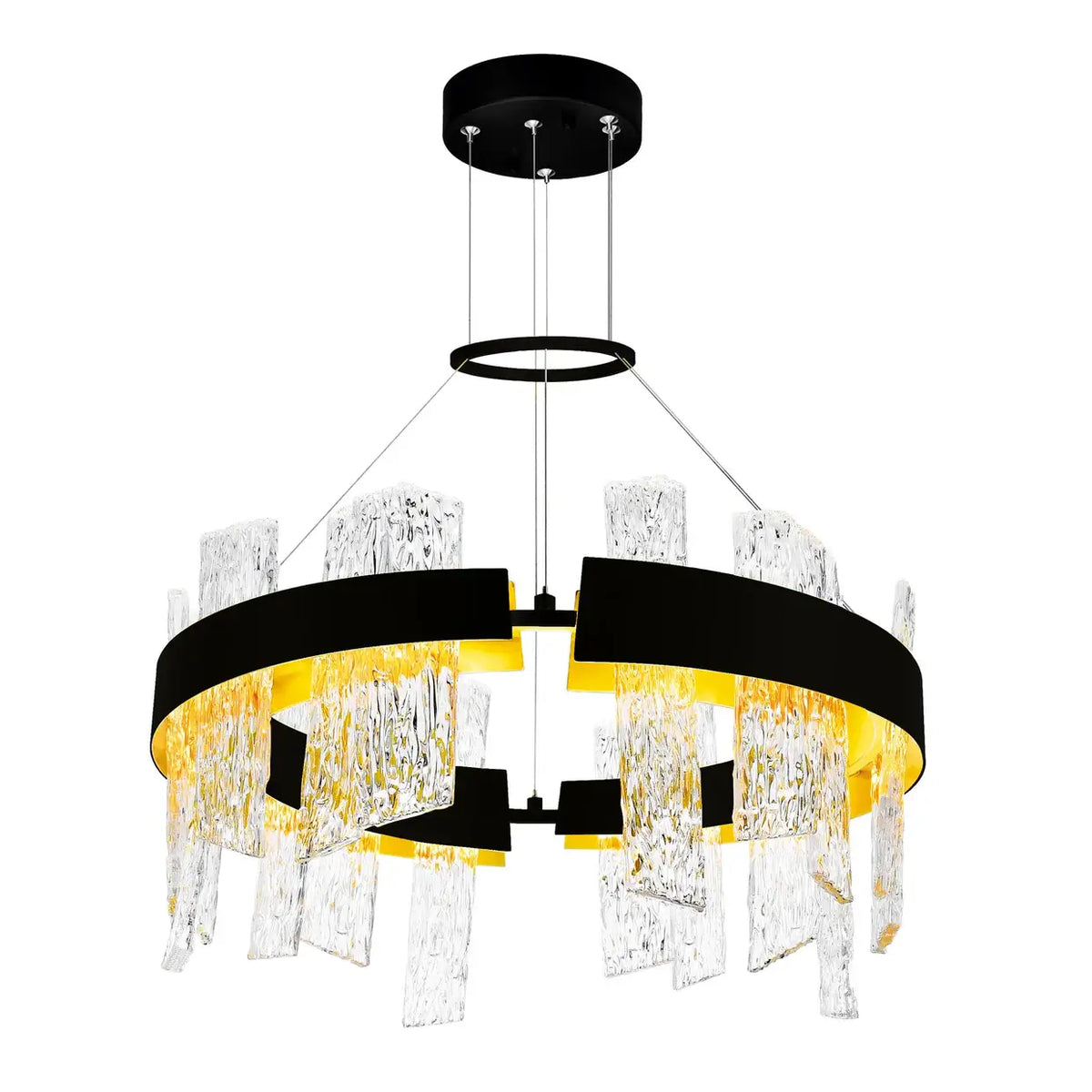 CWI LIGHTING GUADIANA LED BLACK CHANDELIER 1246P24-101-A