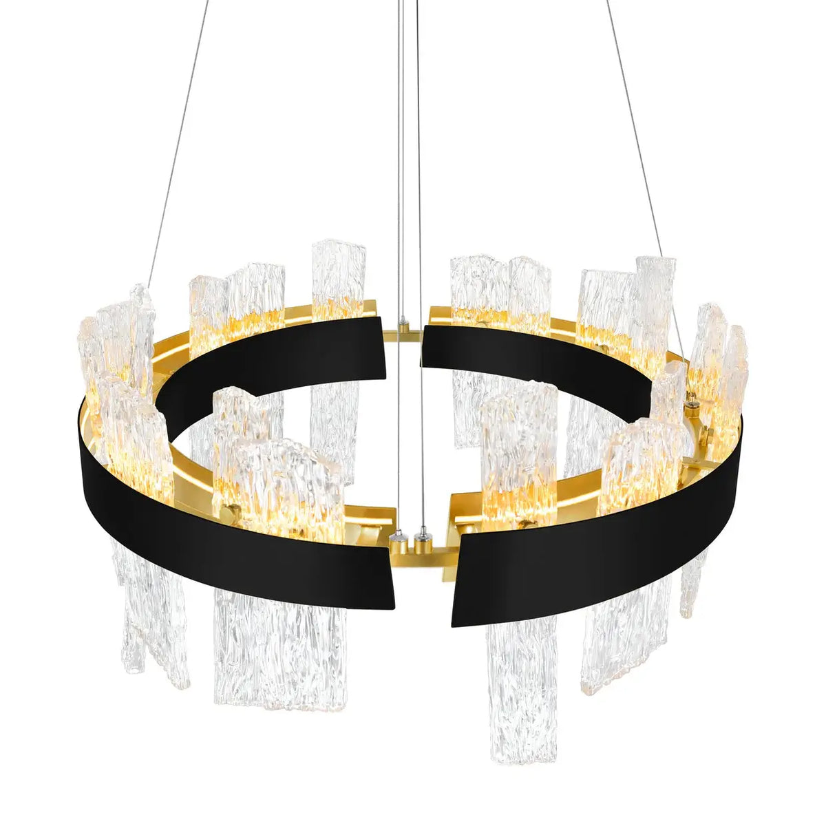 CWI LIGHTING GUADIANA LED BLACK CHANDELIER 1246P24-101-A