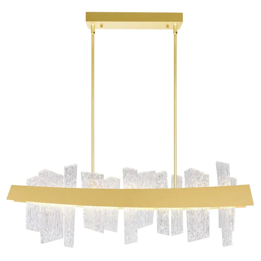 CWI LIGHTING GUADIANA LED GOLD LINEAR CHANDELIER 1246P39-602
