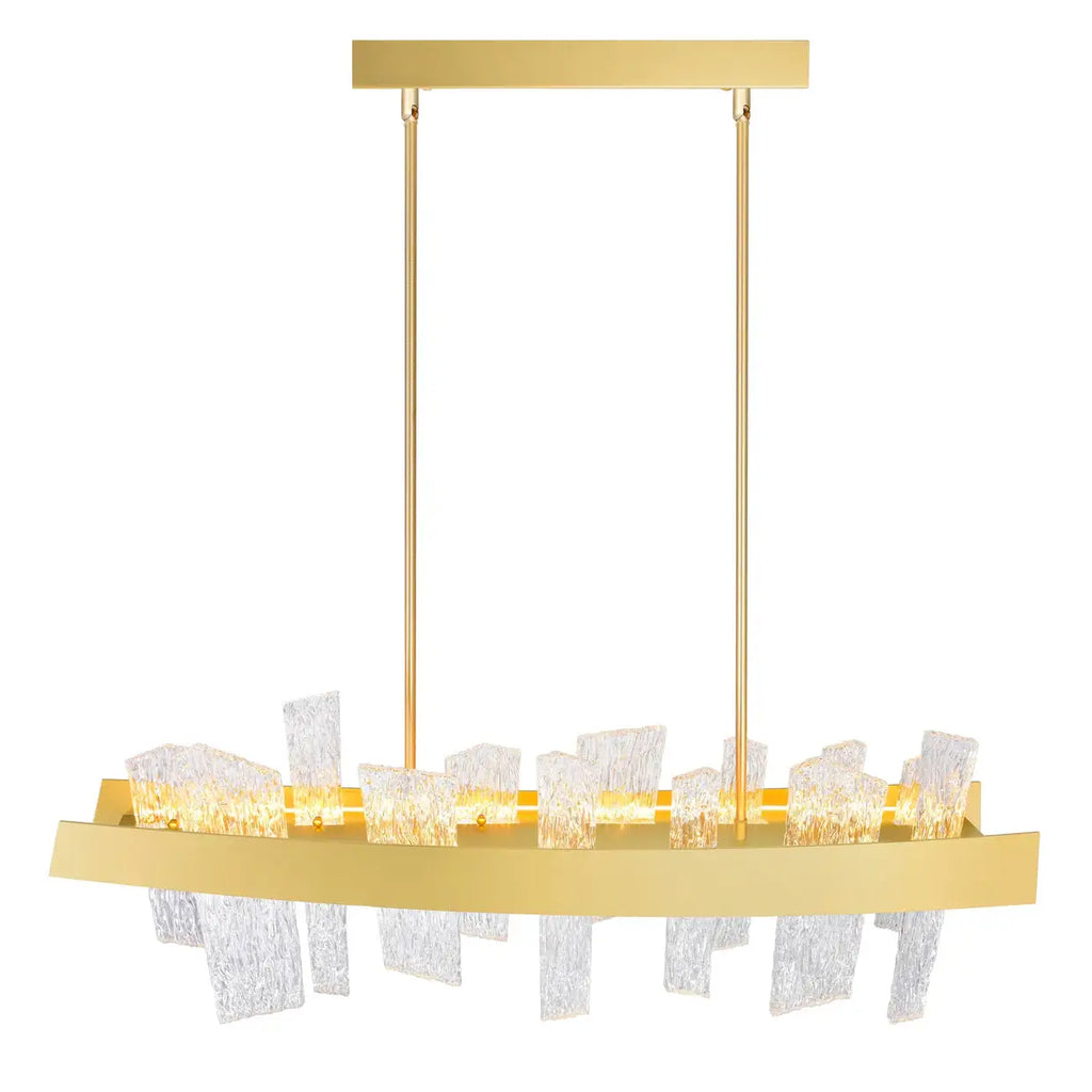 CWI LIGHTING GUADIANA LED GOLD LINEAR CHANDELIER 1246P39-602