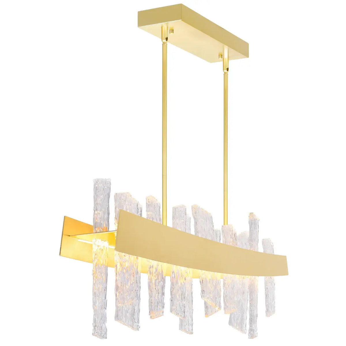 CWI LIGHTING GUADIANA LED GOLD LINEAR CHANDELIER 1246P39-602