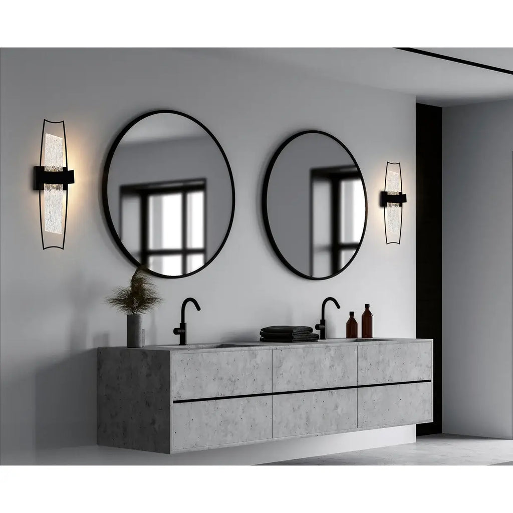 CWI LIGHTING GUADIANA LED BLACK 8" WALL LIGHT 1246W8-101