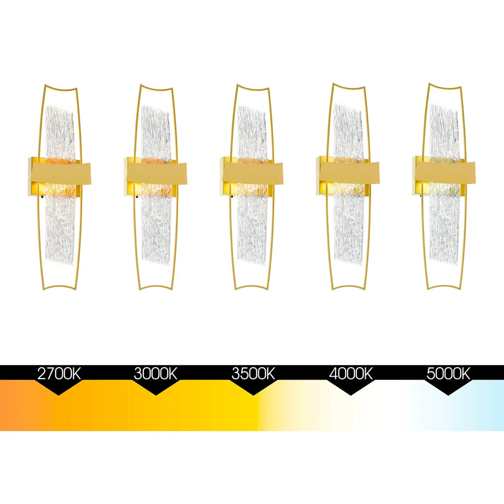 CWI LIGHTING GUADIANA LED GOLD 8" WALL LIGHT 1246W8-602
