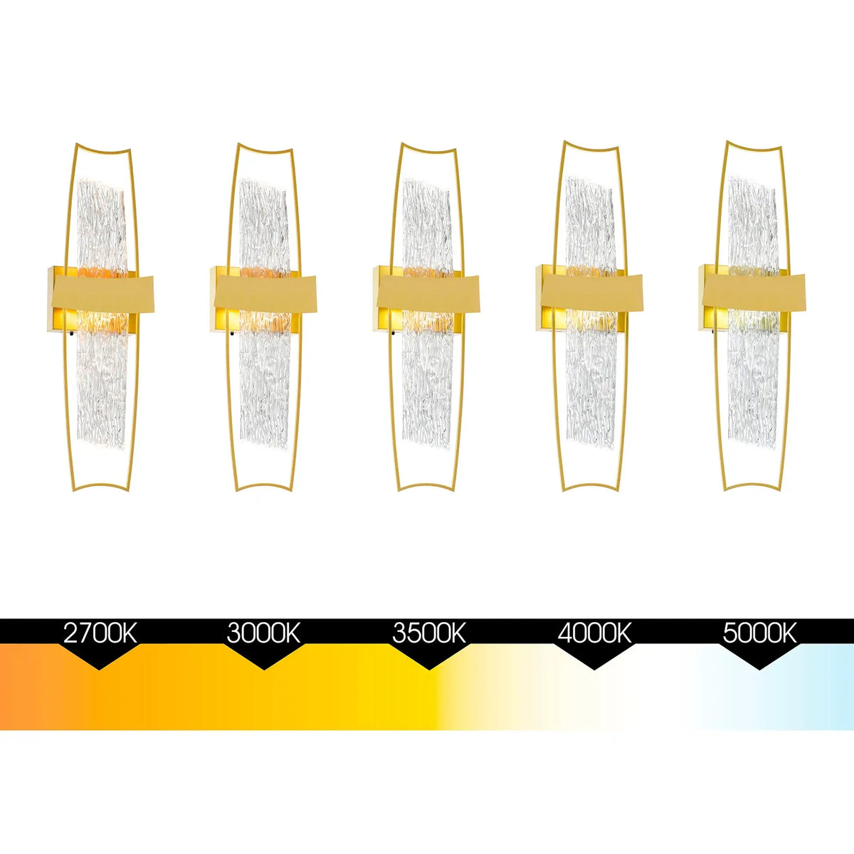 CWI LIGHTING GUADIANA LED GOLD 8" WALL LIGHT 1246W8-602