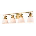DVI LIGHTING SUNNYBROOK 4 LT VANITY BRASS OPAL DVP47444BR-OP