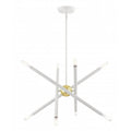 LIVEX LIGHTING Soho White with Polished Brass Accents 46774-03