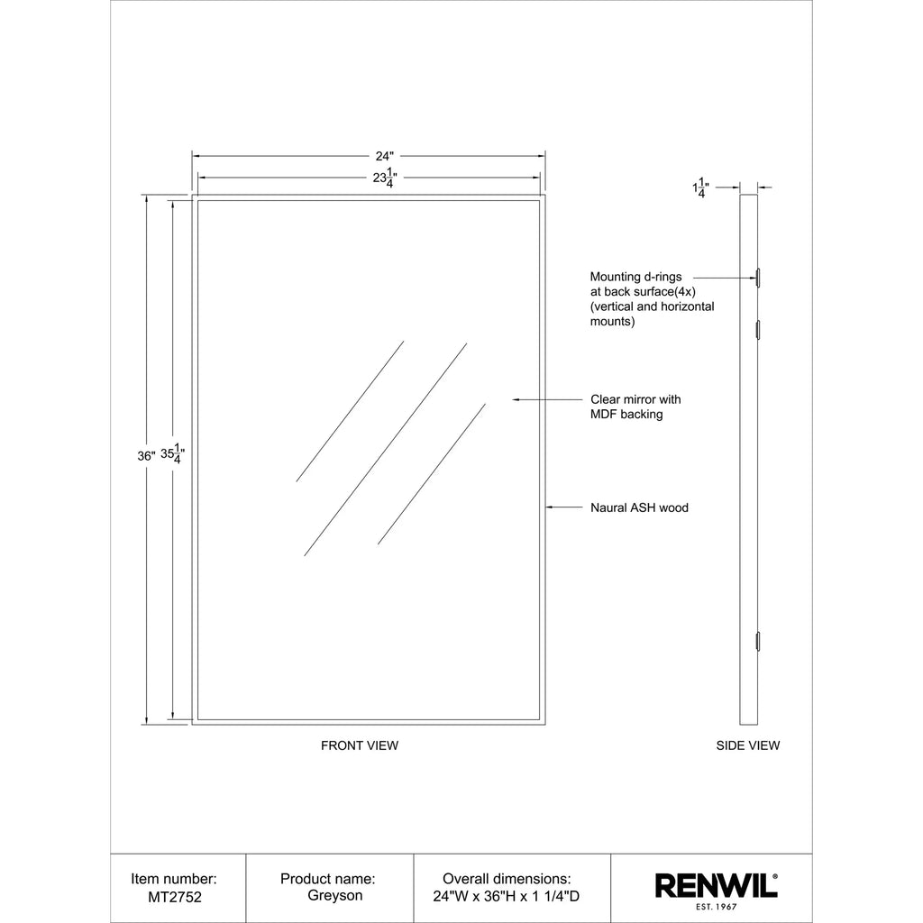 RENWIL GREYSON MIRROR MT2752