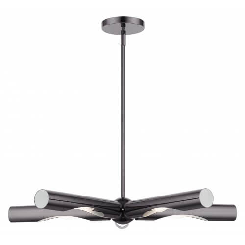 LIVEX LIGHTING Acra Chandelier Black Chrome 45915-46