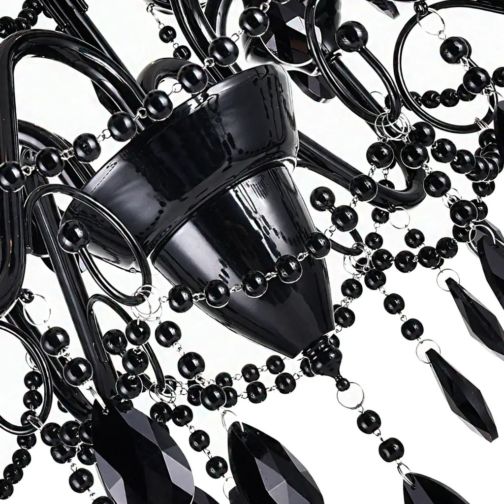 CWI LIGHTING KEEN 9 LT 32" BLACK CHANDELIER  5095P32B-9
