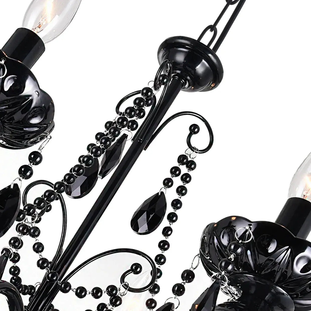 CWI LIGHTING KEEN 9 LT 32" BLACK CHANDELIER  5095P32B-9