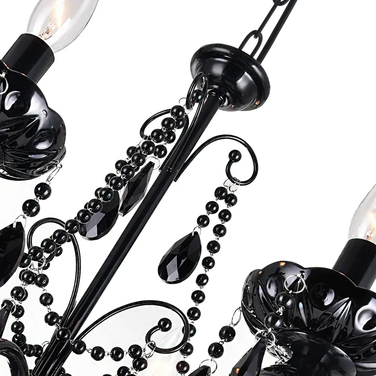 CWI LIGHTING KEEN 9 LT 32" BLACK CHANDELIER  5095P32B-9