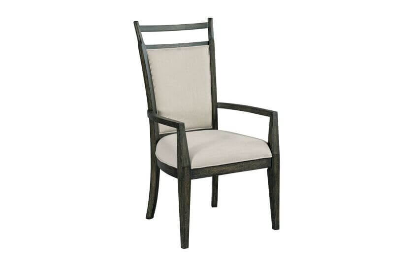 KINCAID PLANK ROAD OAKLEY ARM CHAIR CHARCOAL  SET OF TWO 706-637C