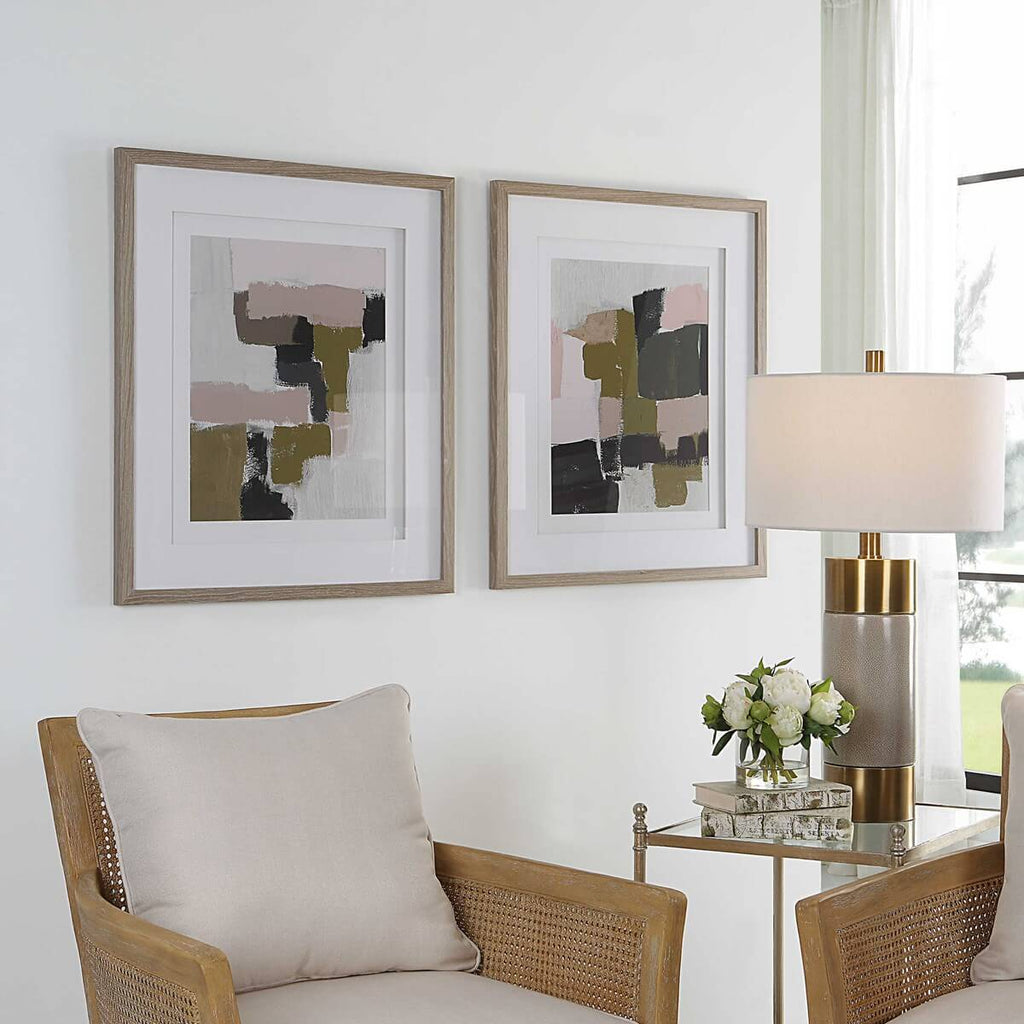 UTTERMOST COLOR BLOCK FRAMED PRINTS  S/2 41453