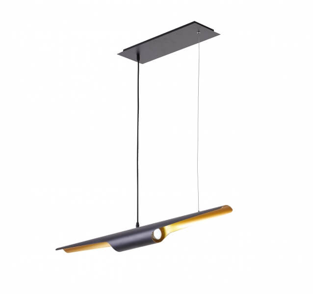 BETHEL LED BLACK TUBED PENDANT CP06