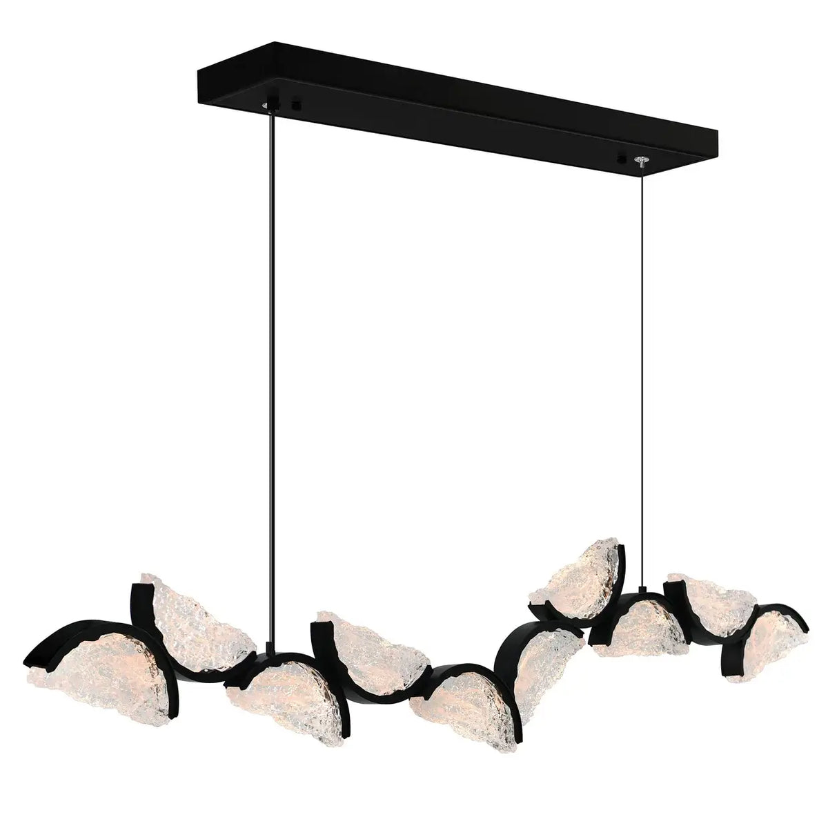 CWI LIGHTING MOON LED 70" BLACK CHANDELIER 1715P70-10-101