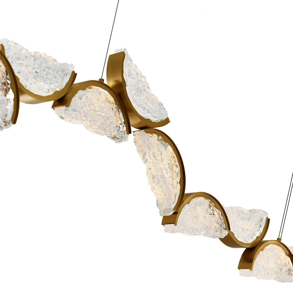 CWI LIGHTING MOON LED 70" BRASS CHANDELIER 1715P70-10-624