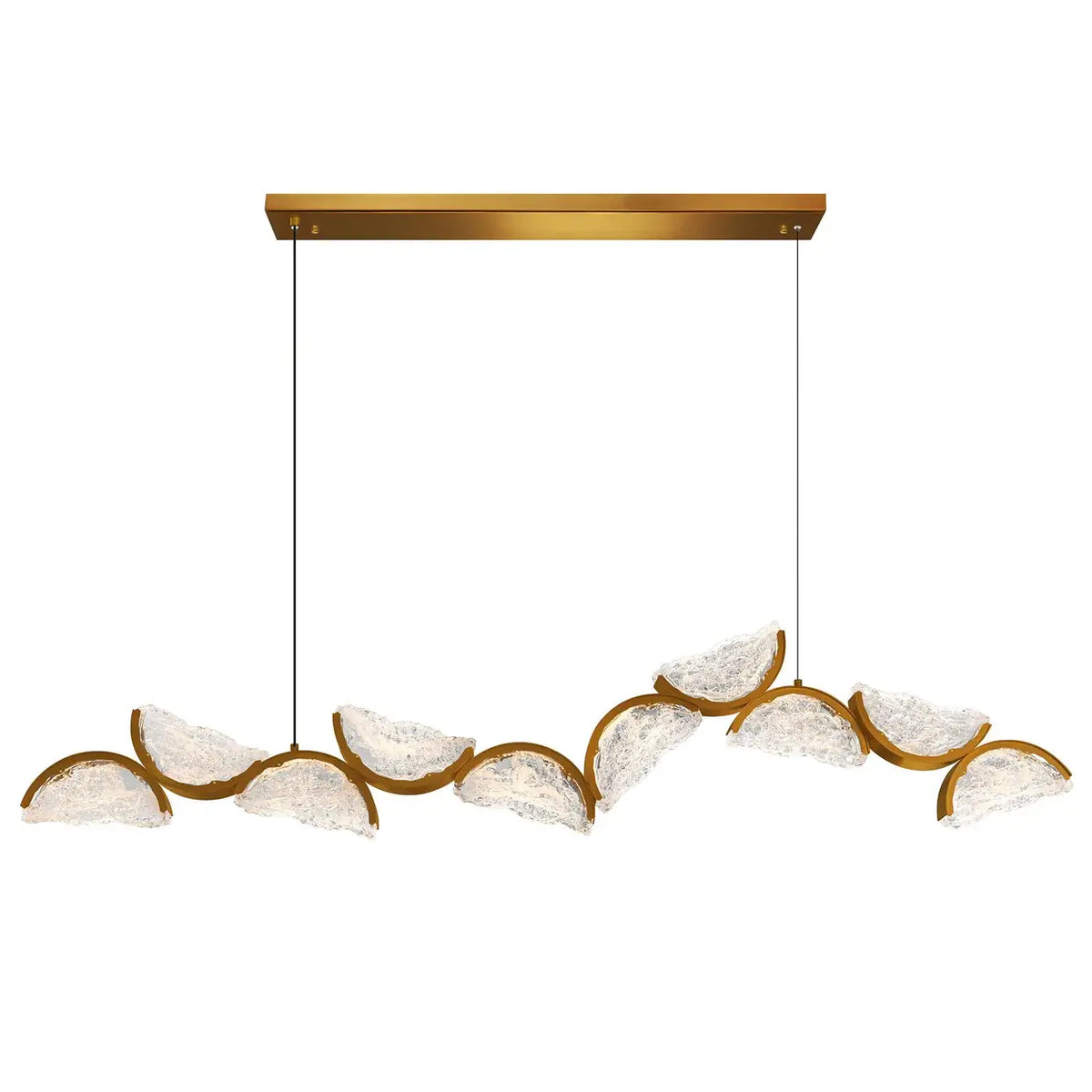 CWI LIGHTING MOON LED 70" BRASS CHANDELIER 1715P70-10-624