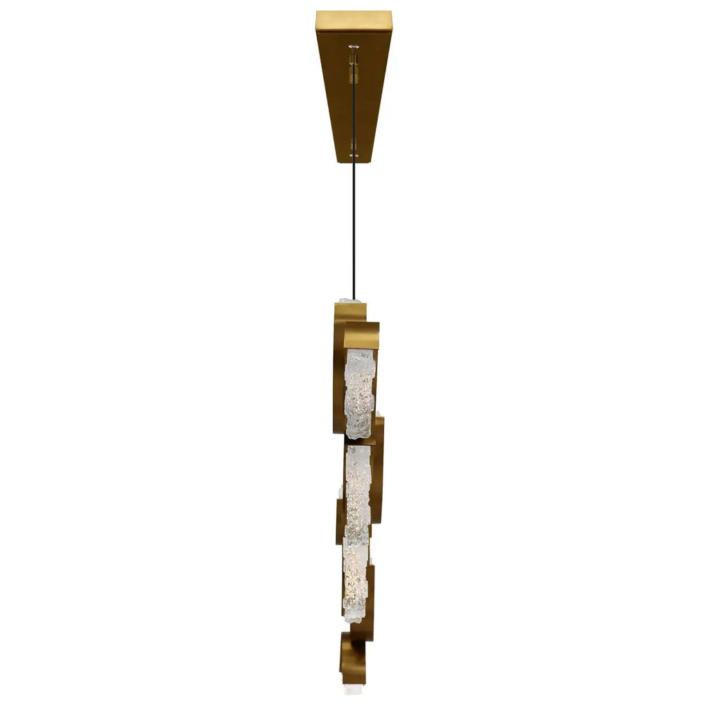 CWI LIGHTING MOON LED 70" BRASS CHANDELIER 1715P70-10-624