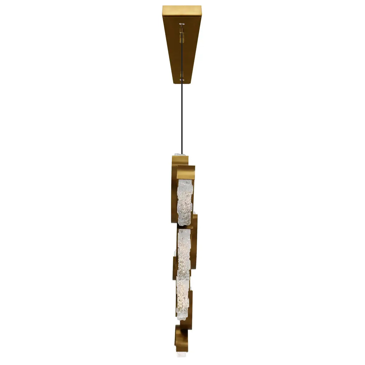 CWI LIGHTING MOON LED 70" BRASS CHANDELIER 1715P70-10-624