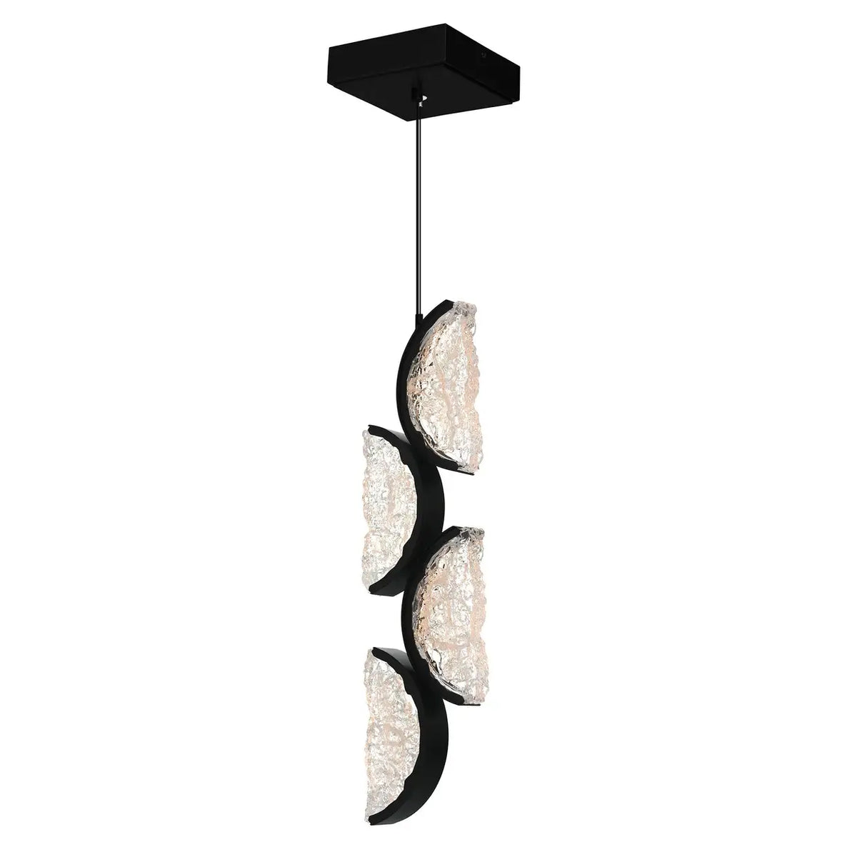CWI LIGHTING MOON LED 8" BLACK MINI PENDANT 1715P8-4-101