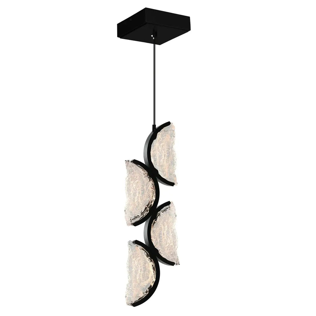 CWI LIGHTING MOON LED 8" BLACK MINI PENDANT 1715P8-4-101