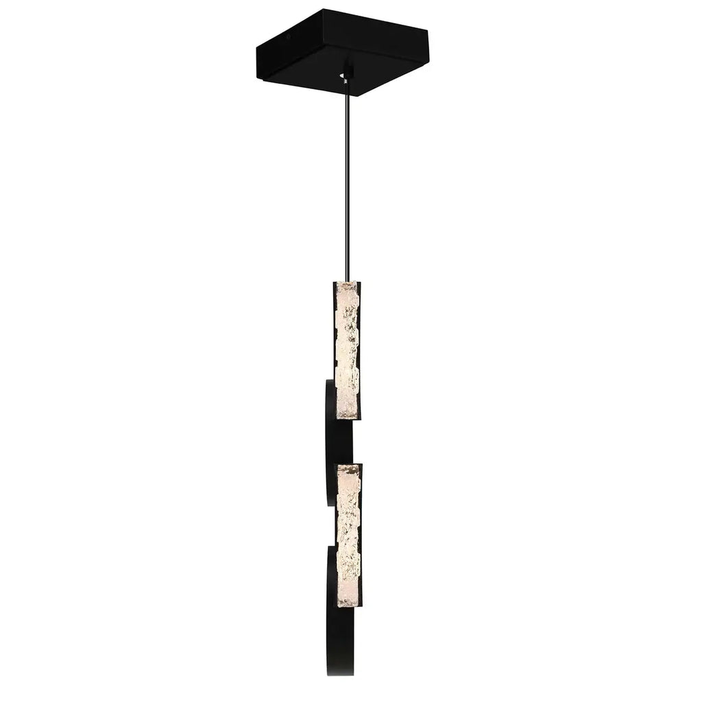 CWI LIGHTING MOON LED 8" BLACK MINI PENDANT 1715P8-4-101