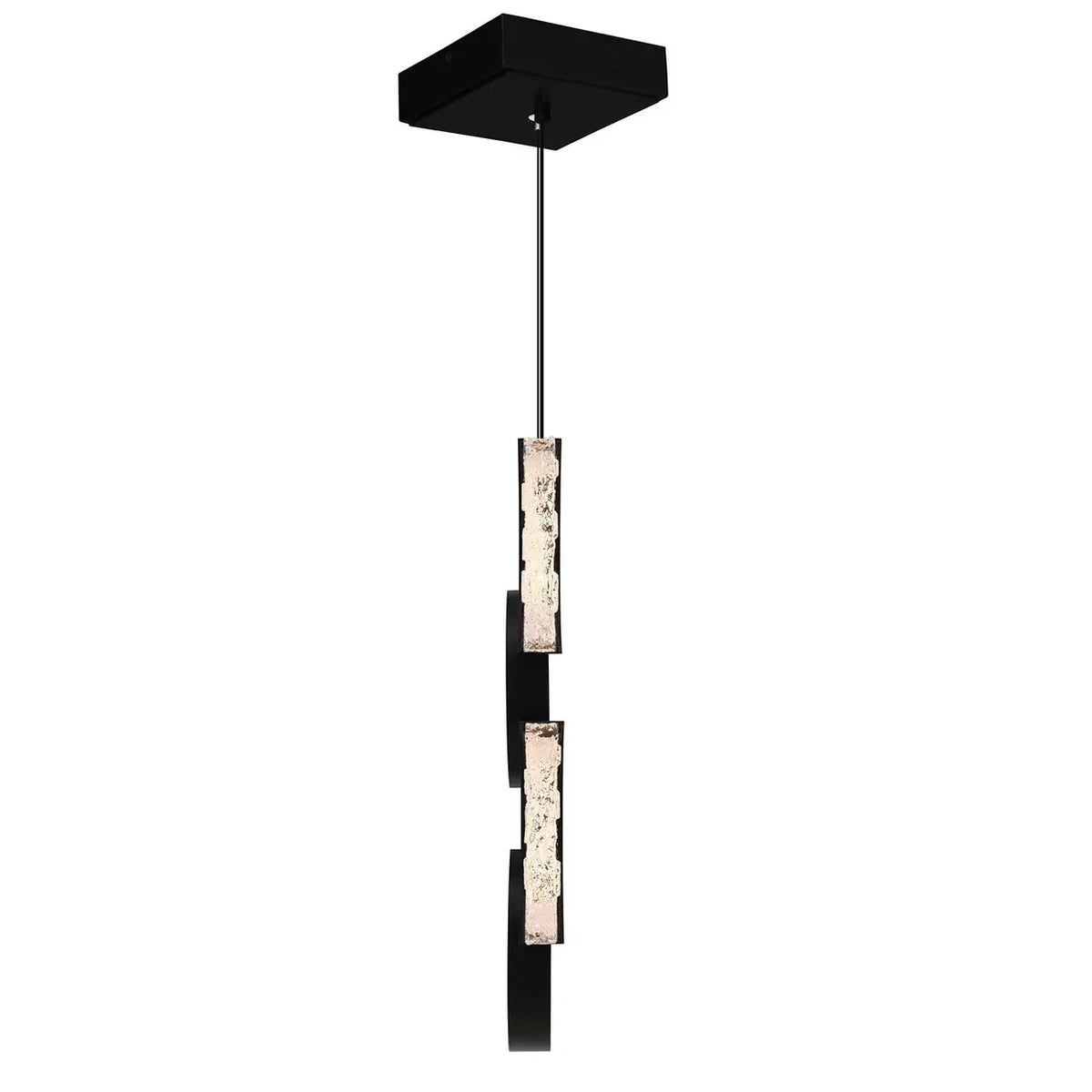 CWI LIGHTING MOON LED 8" BLACK MINI PENDANT 1715P8-4-101