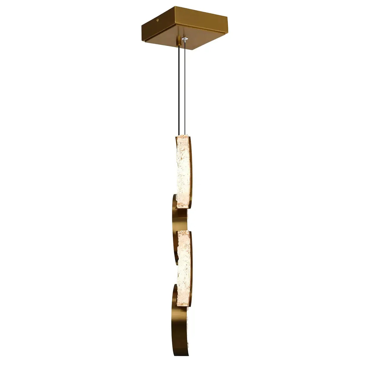 CWI LIGHTING MOON LED 8" BRASS MINI PENDANT 1715P8-4-624