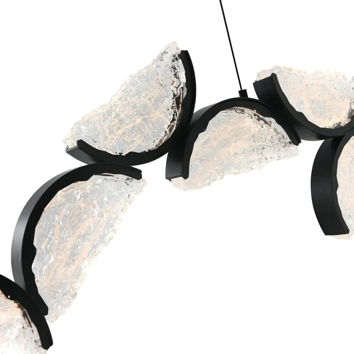 CWI LIGHTING MOON LED 54" BLACK CHANDELIER 1715P54-7-101