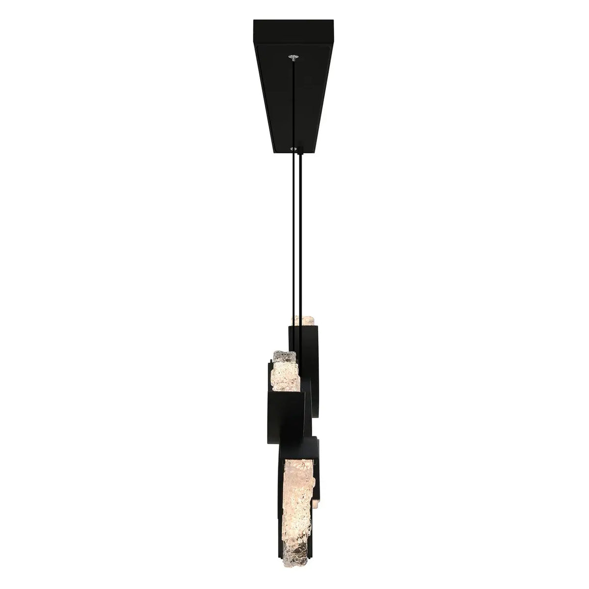 CWI LIGHTING MOON LED 54" BLACK CHANDELIER 1715P54-7-101