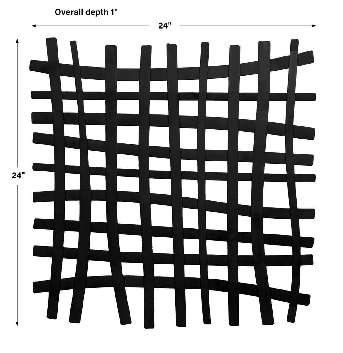 UTTERMOST GRIDLINES METAL WALL DECOR BLACK 04293
