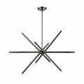LIVEX LIGHTING Soho Linear Chandelier Black Chrome 46777-46
