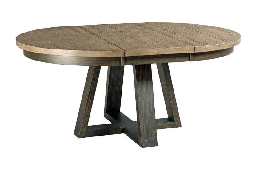 KINCAID PLANK ROAD BUTTON DINING TABLE CHARCOAL 706-701C
