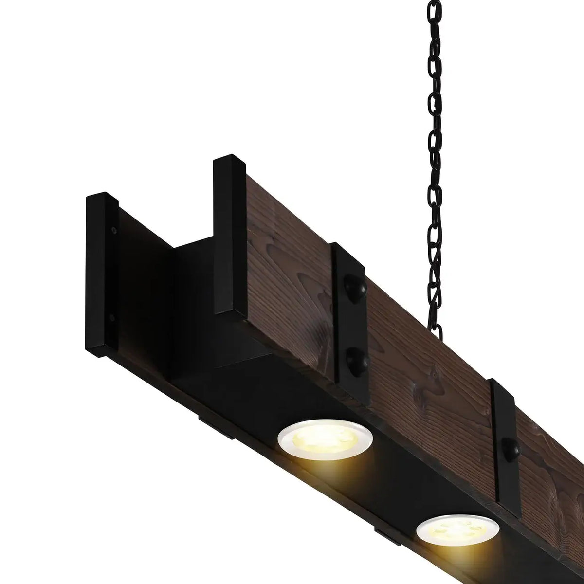 CWI LIGHTING PAGO 4 LT 59" WOOD LINEAR CHANDELIER 9748P59-4-101