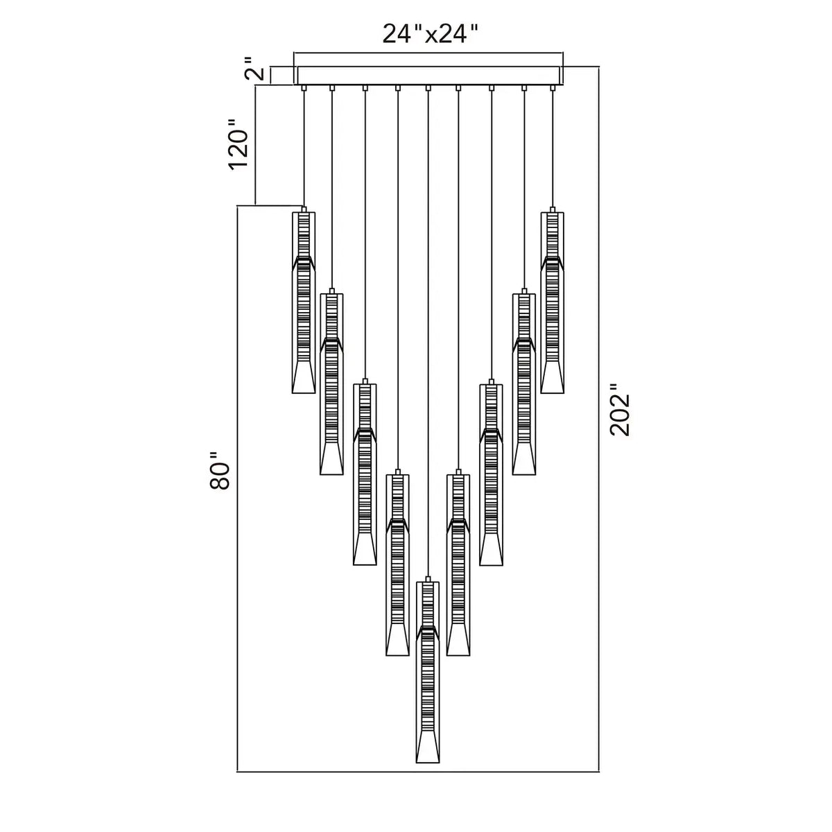 CWI LIGHTING PETRA LED 24" BRASS CHANDELIER 1723P24-17-624