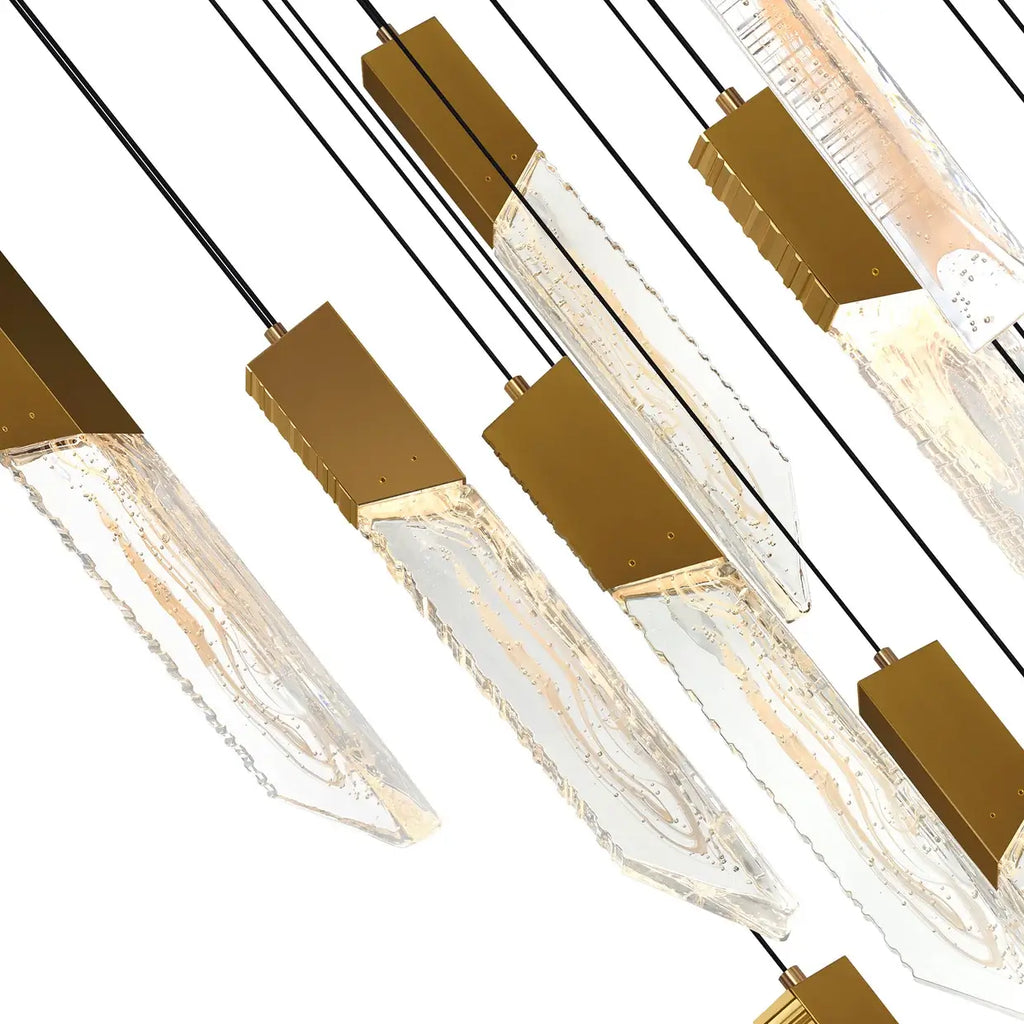 CWI LIGHTING PETRA LED 24" BRASS CHANDELIER 1723P24-17-624