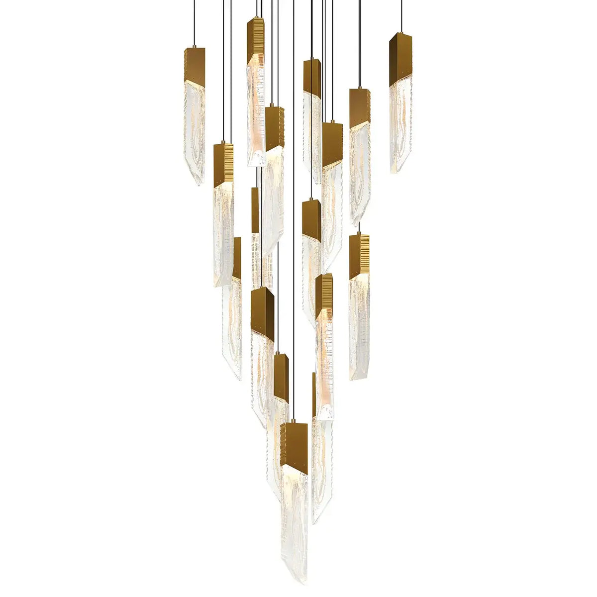 CWI LIGHTING PETRA LED 24" BRASS CHANDELIER 1723P24-17-624