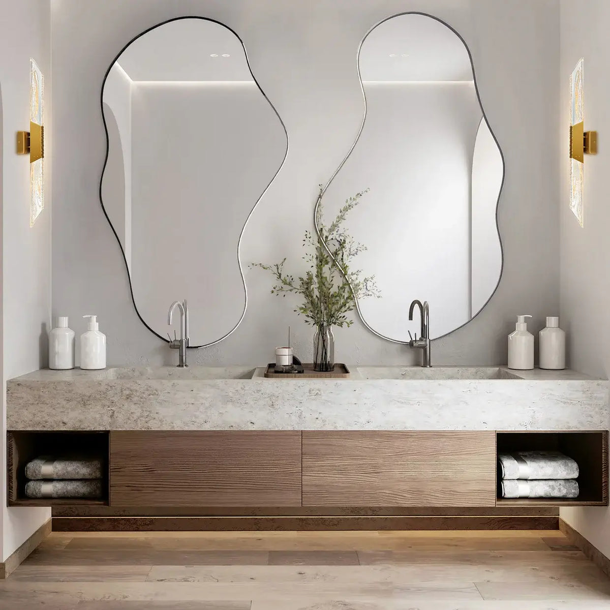 CWI LIGHTING PETRA LED 36" BRASS WALL LIGHT 1723W36-2-624