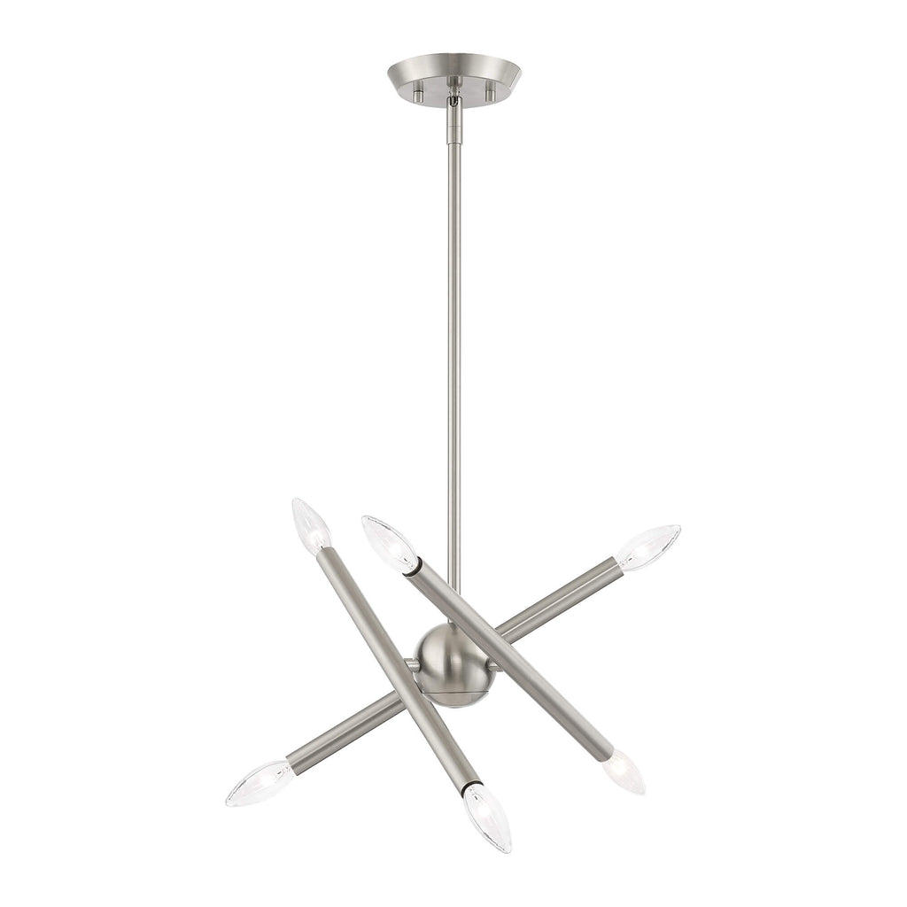 LIVEX LIGHTING Soho Petite Chandelier Brushed Nickel 46773-91