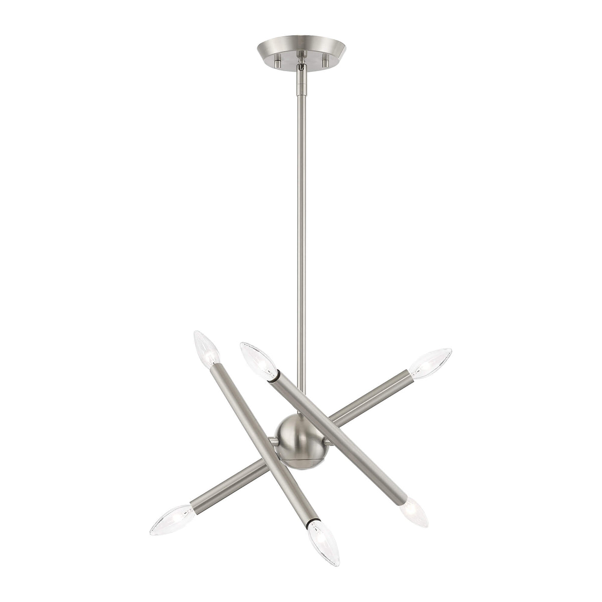 LIVEX LIGHTING Soho Petite Chandelier Brushed Nickel 46773-91