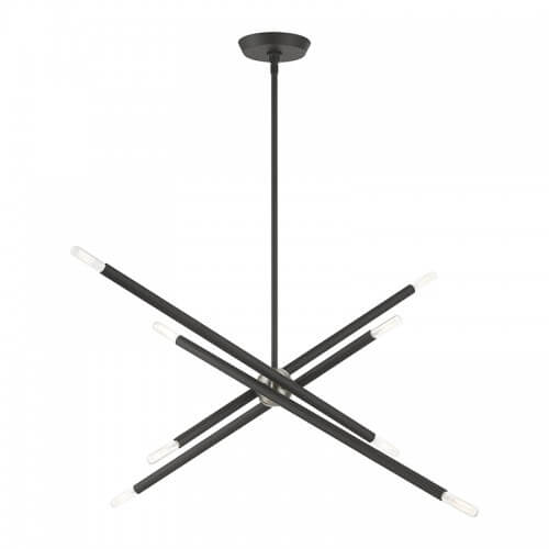 LIVEX LIGHTING Soho Linear Chandelier Scandinavian Gray 46778-76