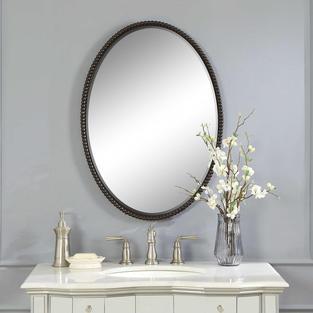 UTTERMOST  01101 B  SHERISE BRONZE OVAL MIRROR