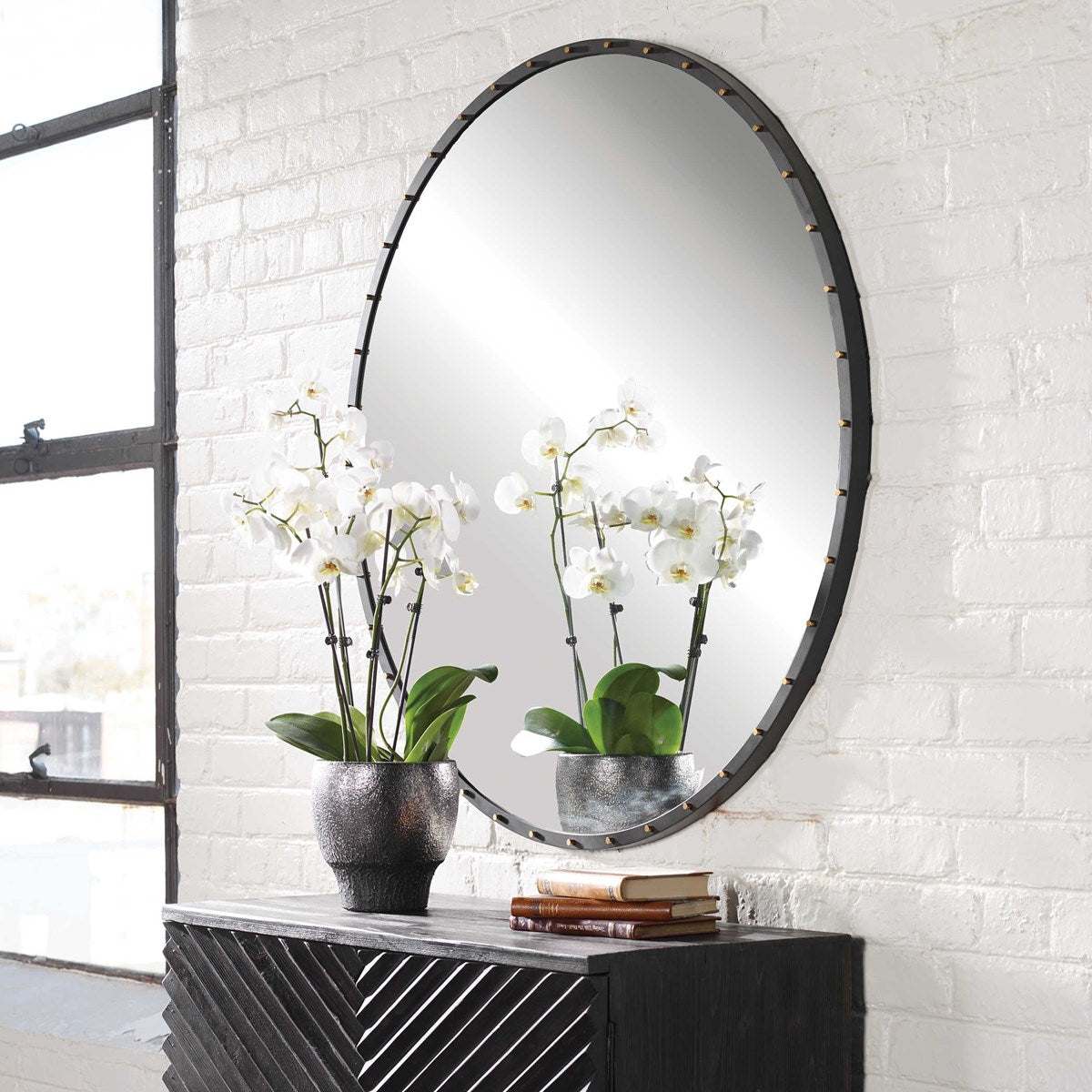 UTTERMOST  09456  BENEDO ROUND MIRROR