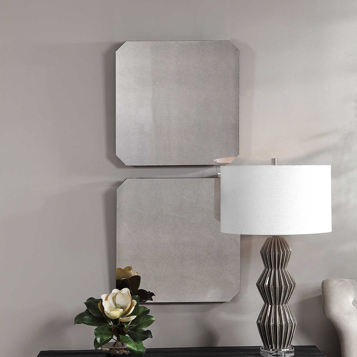 UTTERMOST  09570  LANGE SQUARE MIRRORS, SET OF 2