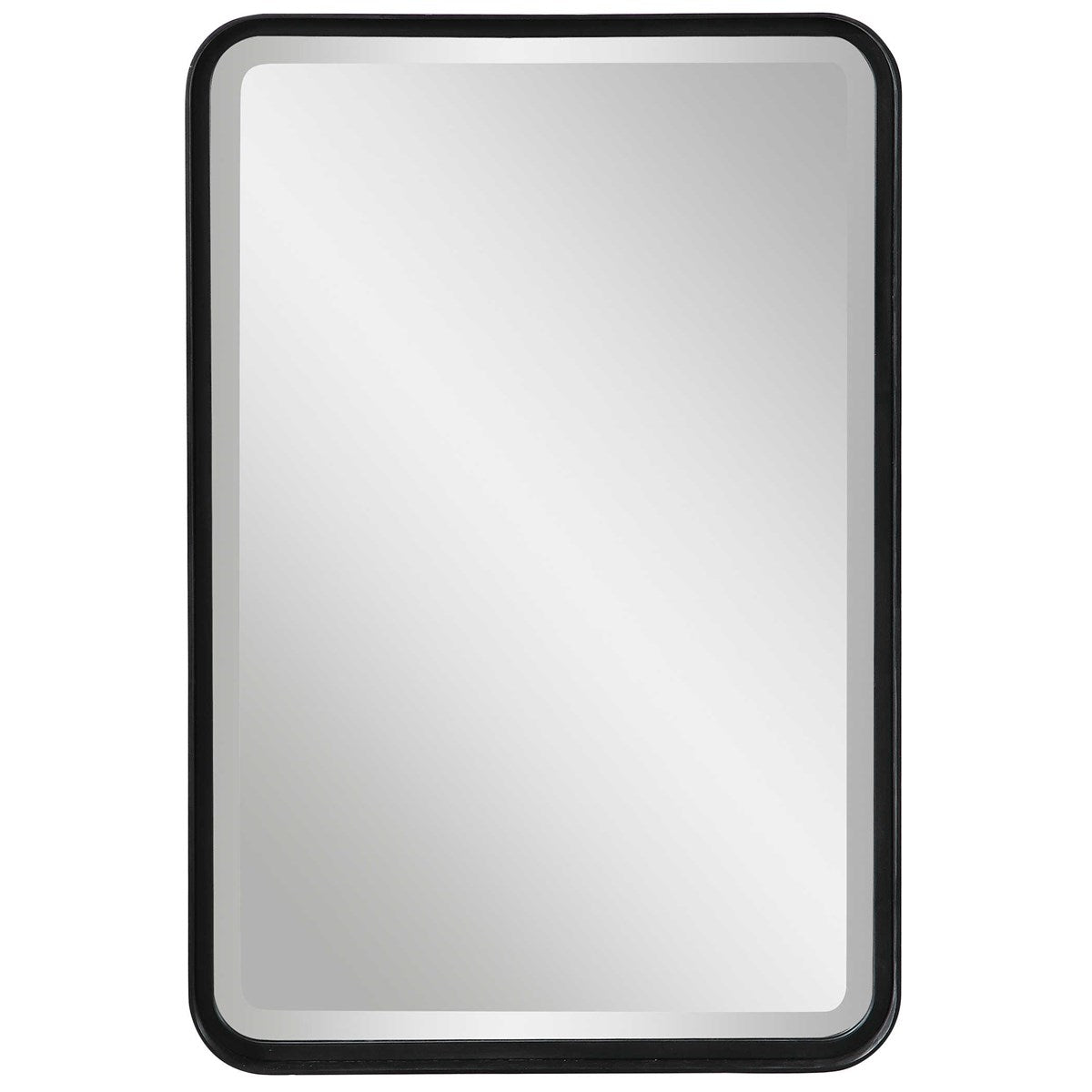 UTTERMOST  09573  CROFTEN BLACK VANITY MIRROR